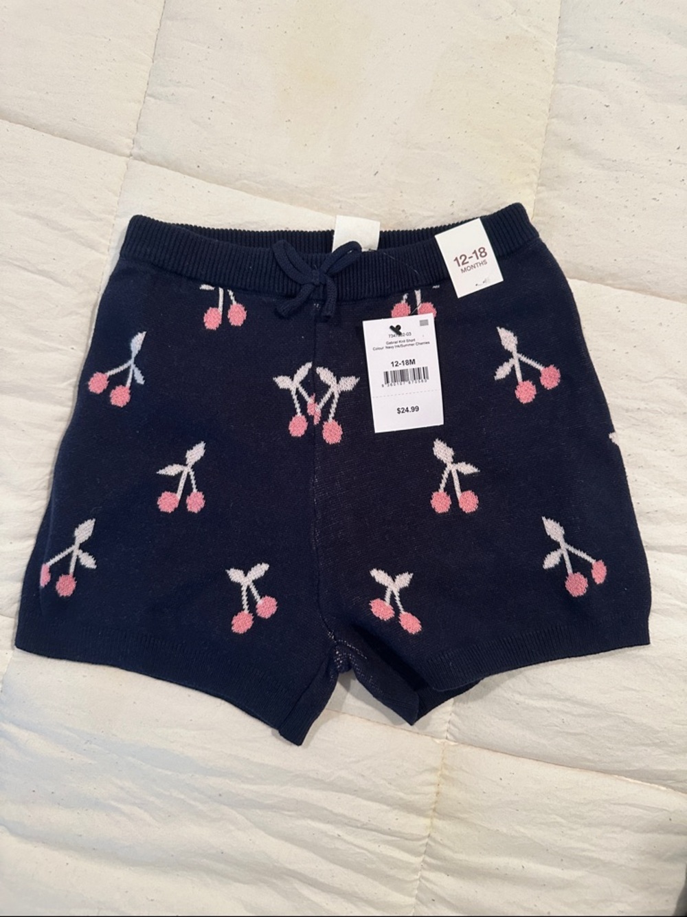 Brand new knit cherry shorts